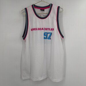 Chelsea Cutler 97 White Mesh Basketball Jersey Tank Top Mens Size Large